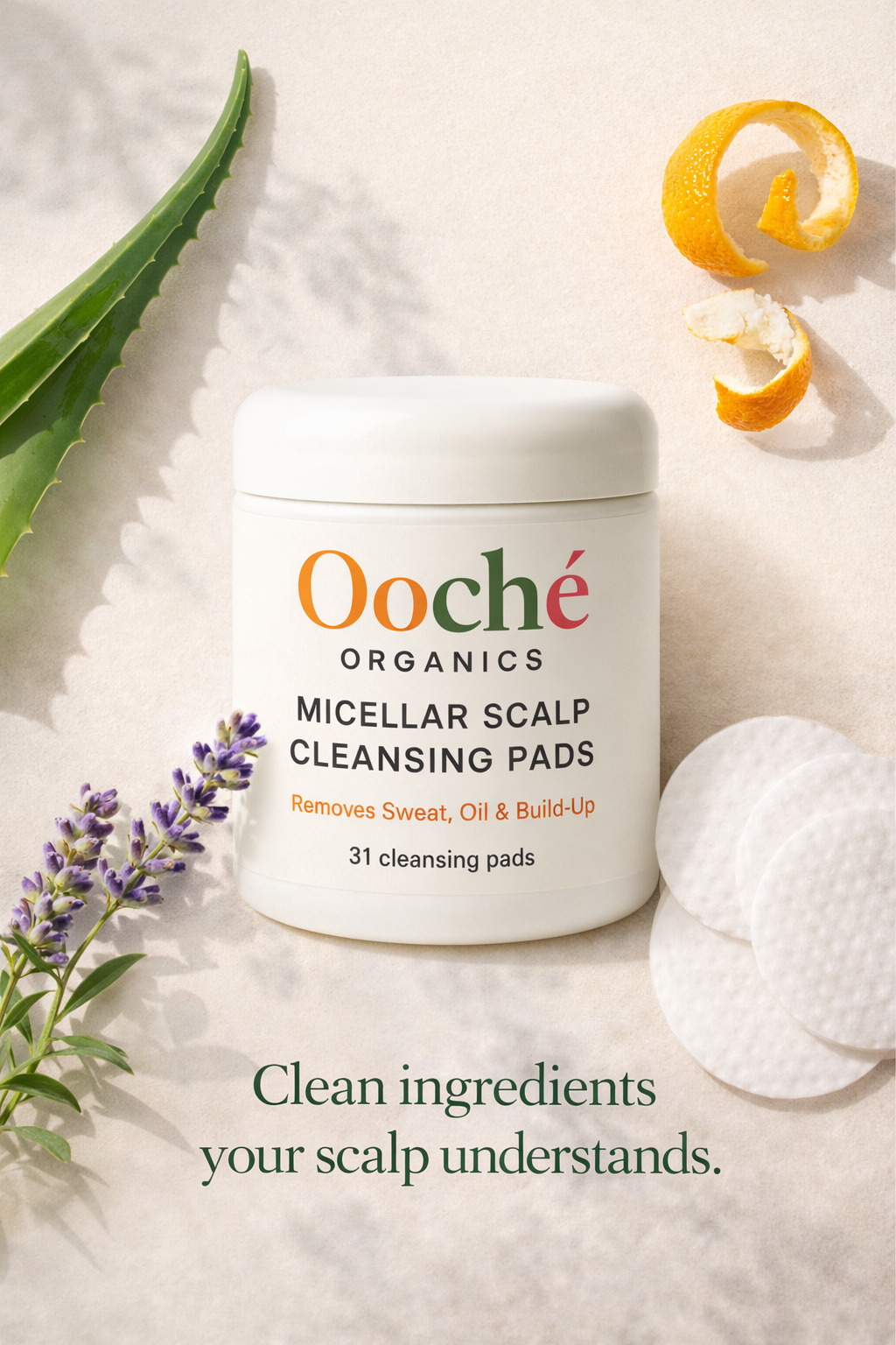 Ooché Organics Micellar Scalp Cleansing Pads (31 Pads)