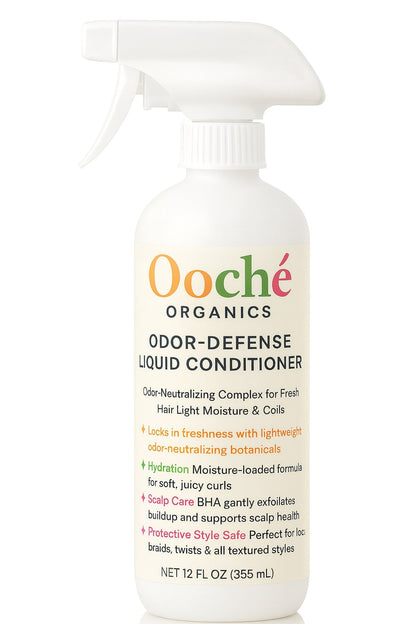 Ooche Organics Odor-Defense Liquid Conditioner bottle on a white background